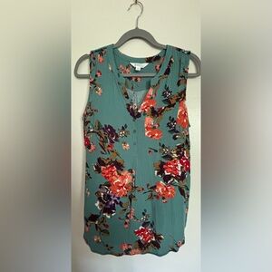 Market & Spruce Prat Sleeveless Henley Blouse